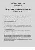 PMHNP Certification Exam Questions With Correct Answers