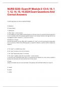 NURS 5220: Exam #1 Module 2: Ch 9, 10, 11, 12, 14, 15, 16 2024 Exam Questions And Correct Answers