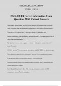 PMK-EE E4 Career Information Exam Questions With Correct Answers