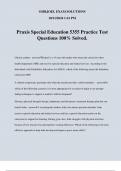 Praxis Special Education 5355 Practice Test Questions 100% Solved.