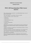 PSYC 435 Exam Questions With Correct Answers