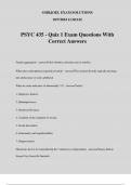 PSYC 435 - Quiz 1 Exam Questions With Correct Answers