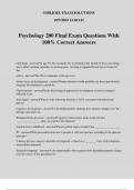 Psychology 200 Final Exam Questions With 100% Correct Answers