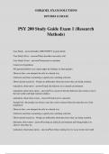 PSY 200 Study Guide Exam 1 (Research Methods)