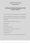 Q8 Norkus Final Exam Questions With Correct Answers