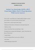 Autism Core Knowledge (QABA ABAT Exam Study Slides) (Part 1) Exam Questions With Correct Answers