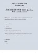 RAD 260 LAST FINAL EXAM Questions With Correct Answers