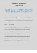 Republic Airways - ASM 2024 - Study Guide Exam Questions With Correct Answers