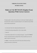 Study set 1 for RN NCLEX (Kaplan) Exam Questions With Correct Answers