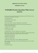 NURS2002 Practice Questions With Correct Answers