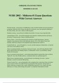 NURS 2002 - Midterm #1 Exam Questions With Correct Answers