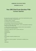 Nurs 2002 Final Exam Questions With Correct Answers