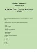 NURS 2002 Exam 1 Questions With Correct Answers