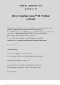 RPA Exam Questions With Verified Answers.