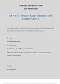 RRT-TMC Practice Exam Questions With Correct Answers