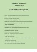 NURS207 Exam Study Guide