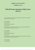 NUR 207 Exam 2 Questions With Correct Answers