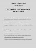 RST 3100 Final Exam Questions With Correct Answers