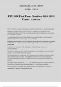 RTE 1000 Final Exam Questions With 100% Correct Answers.