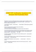 AANP FNP Certification Questions And Answers Well Illustrated 2024.