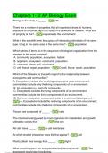 Chapters 1-12 AP Biology Exam Test Questions and answers, 100% Accurate, rated A+