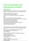 AQA A Level Biology 4/5/6 mark questions (2023/2024) (Certified Answers) 