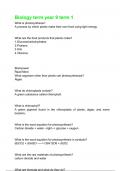 Biology term year 9 term 1 Questions With Complete Solutions