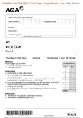 2024 AQA AS BIOLOGY 7401/2 Paper 2 Question Paper & Mark Scheme (Merged) June 2024 [VERIFIED]