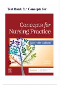 Test Bank for Concepts for Nursing Practice 4th Edition by Jean Foret Giddens All Chapters 1-57 LATEST STUDY GUIDE Q&A FROM THE TEXT BOOK  LATEST 2024