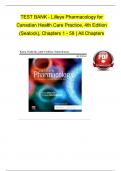 Test Bank For Lilley's Pharmacology for Canadian Health Care Practice 4th Edition by Kara Sealock, Cydnee Seneviratne ISBN 9780323694803 Chapter( 1-58 )Complete Guide 2024