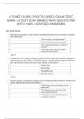 ATI MED SURG PROTOCORED EXAM TEST BANK LATEST 2024 BRAND NEW QUESTIONS WITH 100 VERIFIED ANSWERS