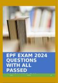 EPF EXAM 2024 QUESTIONS WITH ALL PASSED ANSWERS!!