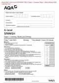 2024 AQA A-level SPANISH 7692/1 Paper 1 Question Paper & Mark Scheme (Merged) June 2024 [VERIFIED] With Listening Test