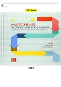 COMPLETE - Elaborated Test bank for Matching Supply with Demand-An Introduction to Operations Management 4Ed.by Gerard Cachon  & Christian Terwiesch. ALL Chapters(1-19) Included |235| Pages - Questions & Answers Pass Matching Supply with Demand-An Introdu