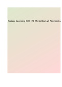 Bio 171 Module 3 Exam Questions & Answers | BIO 171 Module 4 Exam 2023 (Essential Microbiology) | BIO 171 Module 5 Exam 2023 | BIO 171 Module 6 Exam 2023 - Questions with Correct Answers Latest Graded A+ | Portage Learning BIO 171 Michelles Lab Notebooks 