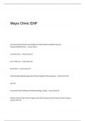 Mayo Clinic EHP Exam Questions and Answers