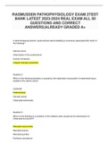 RASMUSSEN PATHOPHYSIOLOGY EXAM 2TEST BANK LATEST 2023-2024 REAL EXAM ALL 50 QUESTIONS AND CORRECT ANSWERS|ALREADY GRADED A+