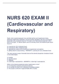 Exam (elaborations) NURS 620(Cardiovascular and  Respiratory 