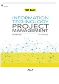 Information Technology Project Management 9Ed. by Kathy Schwalbe. .Complete , Elaborated and latest Test  Bank. All Chapter included Chapters(1-13) Included |365| Pages - Questions & Answers Pass Information Technology Project Management 9Ed. by Kathy Sch