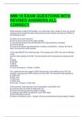  IMM 10 EXAM QUESTIONS WITH REVISED ANSWERS ALL CORRECT 