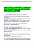 IMM LATEST 2024 EXAM QUESTIONS AND CORRECT ANSWERS (ALL ARE CORRECT) A GRADED