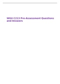 WGU C213 Pre-Assessment Questions and Answers 