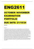 ENG2611 OCTOBER/NOVEMBER EXAMINATION PORTFOLIO DUE DATE:23/10/24