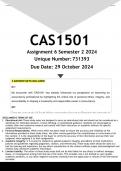 CAS1501 Assignment 6 (ANSWERS) Semester 2 2024 - DISTINCTION GUARANTEED