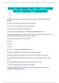 2024 CNA PRACTICE TEST 1 EXAM WITH CORRECT ANSWERS