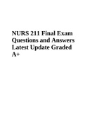 NURS 211 Final Exam | Questions and Answers, Latest Update Rated 100%