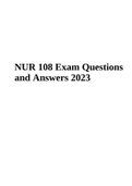 NUR 108 Exam Questions and Answers 2023 Complete Graded A+