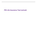 PSI Life Insurance Test (solved)