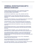 CRIMINAL INVESTIGATIONS MPTC BRIDGE EXAM 2023