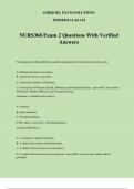 NURS368 Exam 2 Questions With Verified Answers